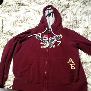 American Eagle Athletic Fit Zip Up Sweater